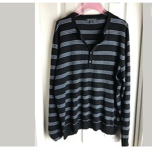 KENNETH COLE NEW YORK SWEATER Light Knit Striped L